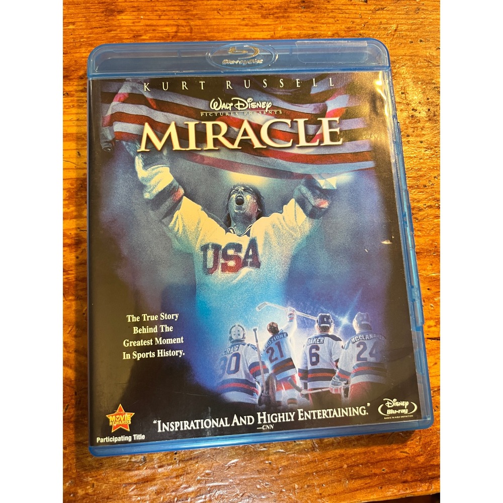 Miracle Blu-ray Kurt Russell Disney 1980 USA Hockey Team Sports Movie PG
